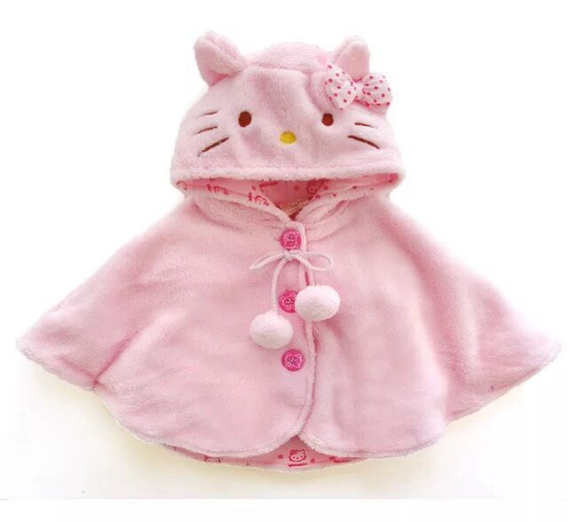 baby girl clothing soft fleece cloak toddler girl clothing cape for outerwear coat baby clothes 0-3Y: Pink / 12M