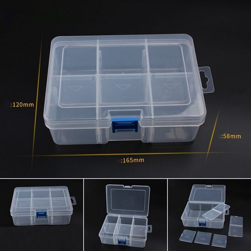 Adjustable Components Compartment Storage Organizer Detachable Portable Tool Box Electronic Drill Screw Beads Storage Toolkit: B