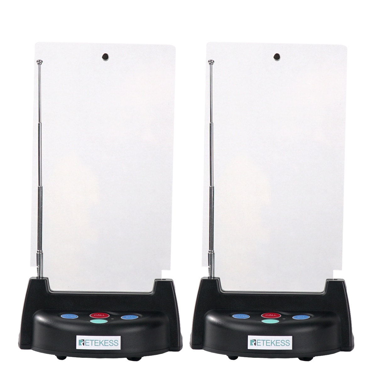 Retekess 2pcs 433MHz TD006 Waterproof Four Button Wireless Calling Pager Call Button Transmitter Table Card Coffee Shop
