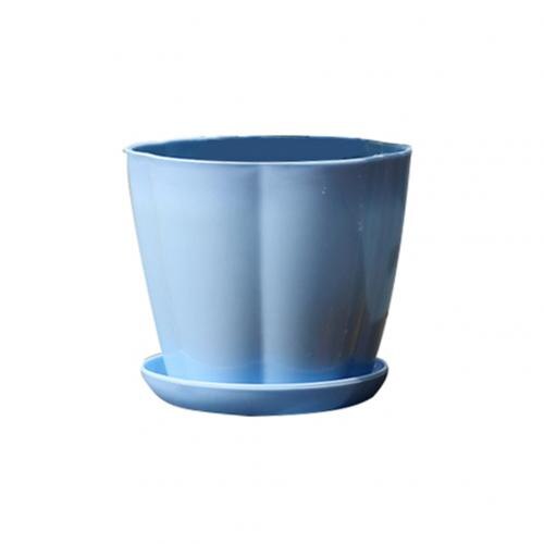 Pumpa form plast imitation porslin blomkruka suckulenta trädgård planter trädgård leveranser: Blå m