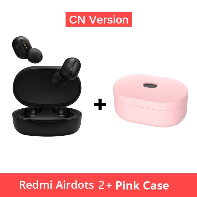 Original Xiaomi Redmi Airdots 2 TWS Wireless Earphone Earbuds Voice Control Bluetooth 5.0 Noise Reduction Tap AI Control: Airdots 2 n Pink