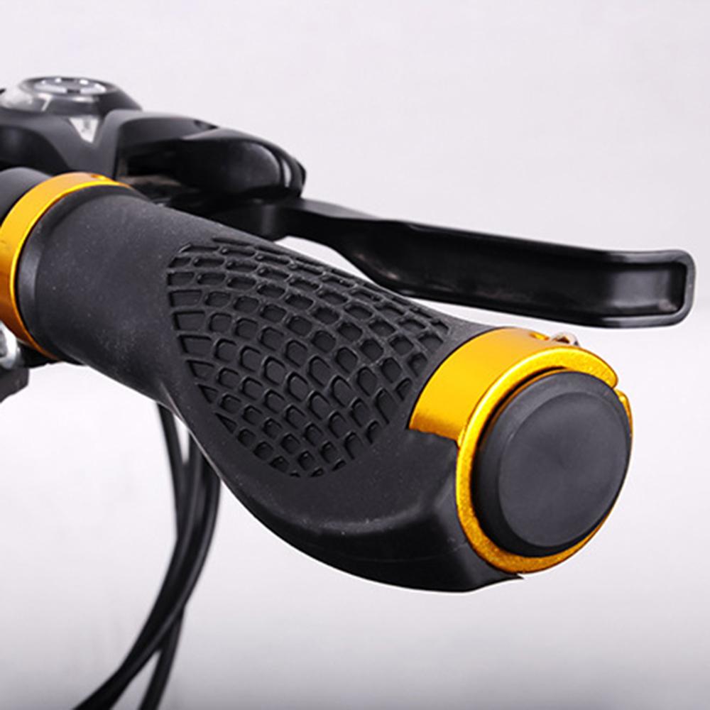 Bike Handlebar Grips Non-Slip Ergonomic Double Lock-on Bike Grips for MTB, BMX with Bar End Caps