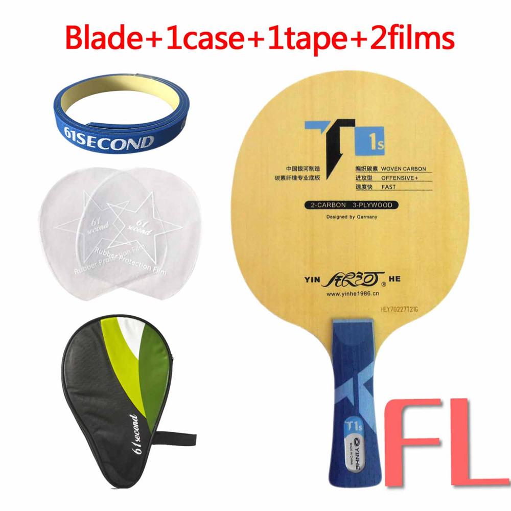 YINHE T-1S T1S Table Tennis Blade T-1 T1 Racket Ping Pong Bat Paddle Paddle: FL with H1case