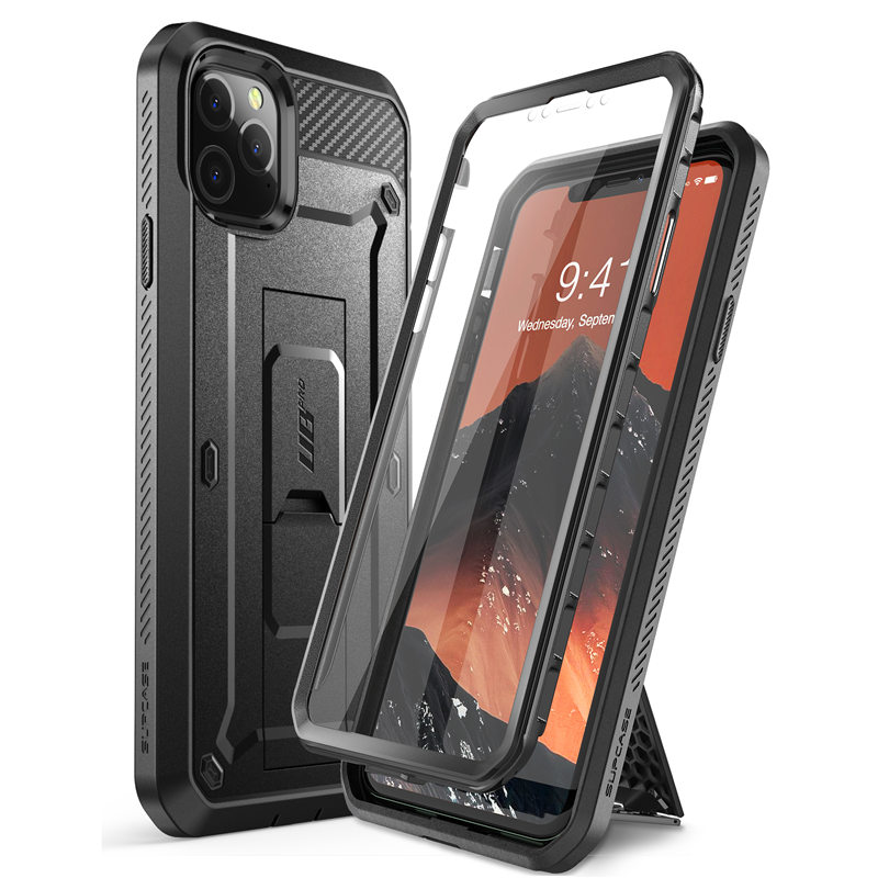 Voor Iphone 11 Pro Max Case 6.5 &quot;) supcase Ub Pro Full-Body Robuuste Holster Cover Met Ingebouwde Screen Protector &amp; Kickstand: Black