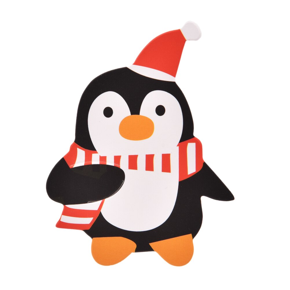 Christmas Lollipop Sticks Paper Candy Chocolate Cake Xmas Decor Penguins Santa Claus Snowman Cake Chocolate Pops 50pcs/lot: Black Penguin