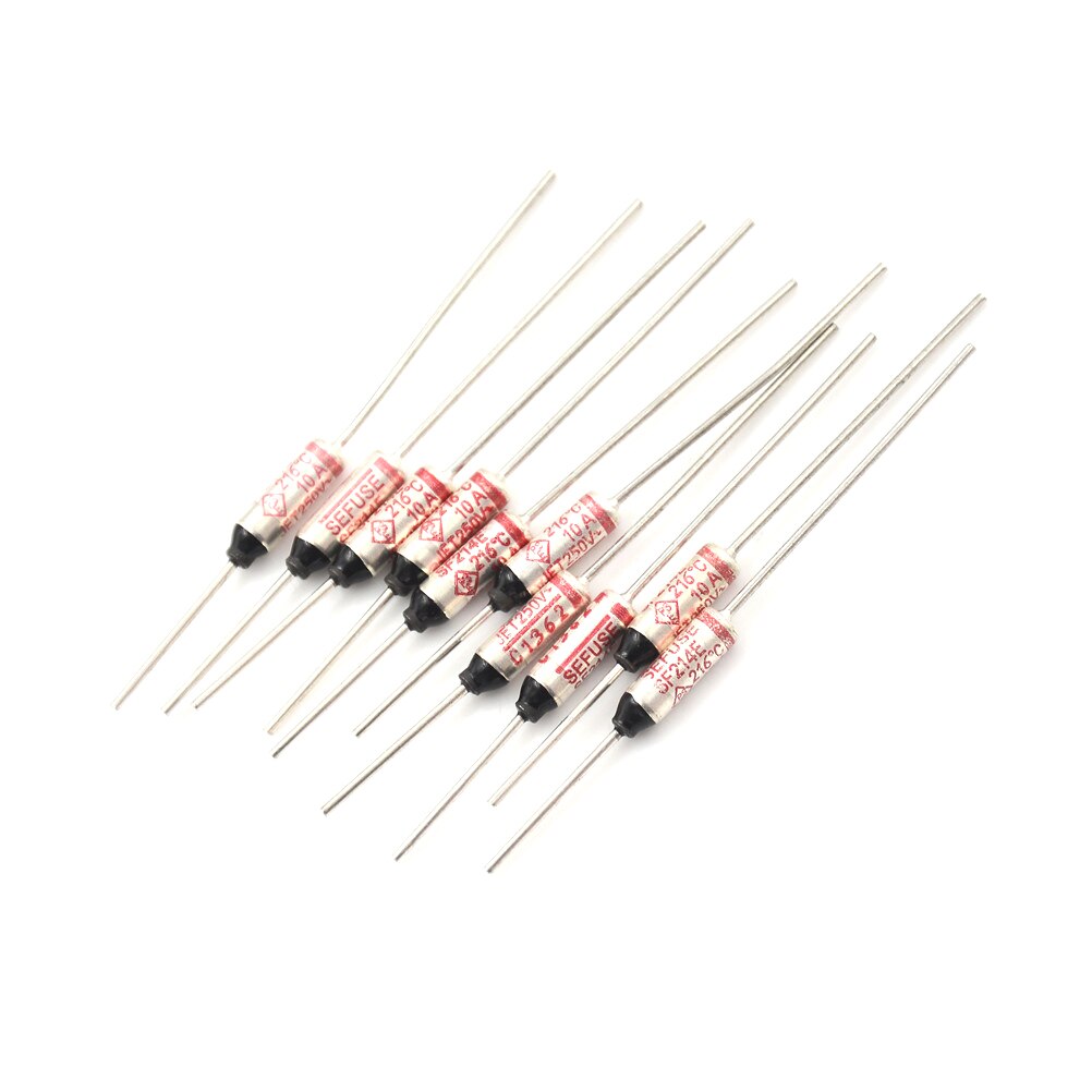SF214E SEFUSE Cutoffs for NEC Thermal Fuse 216 C 216 Degree 10A 250V Celsius Circuit Cut Off Thermal Fuse Thermal Cutoffs 10Pcs