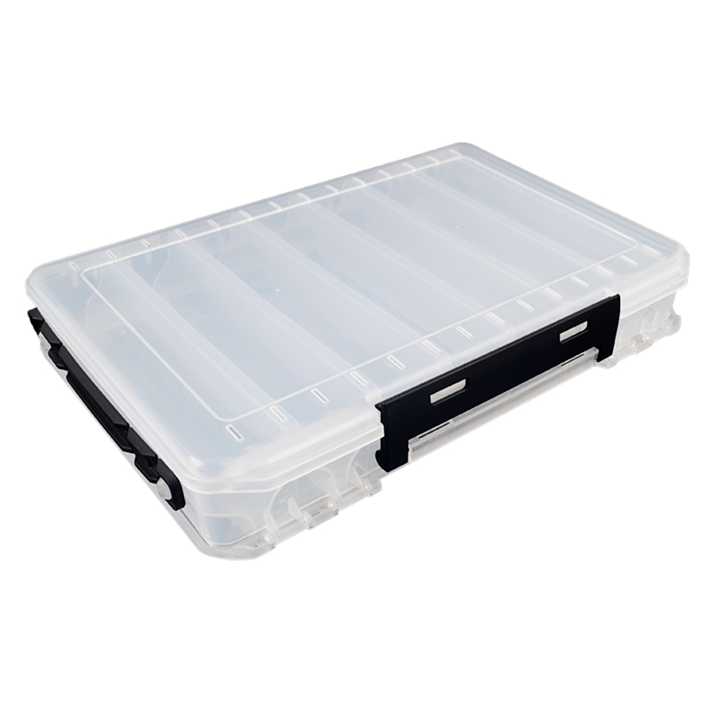 Double Sided Fishing Box Fishing Accessories Lures Hooks Storage Box Fishing Tackle Organizer Box: White L