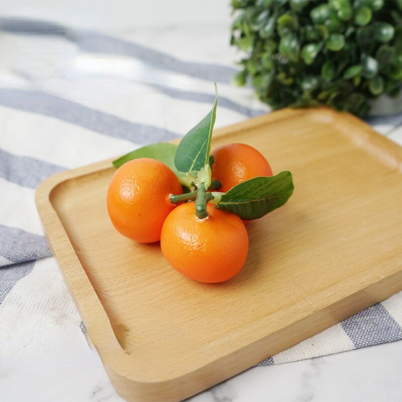 Modelo naranja de simulación, fruta naranja con ramas y hojas simuladas, modelo Shatangju, juguetes de iluminación
