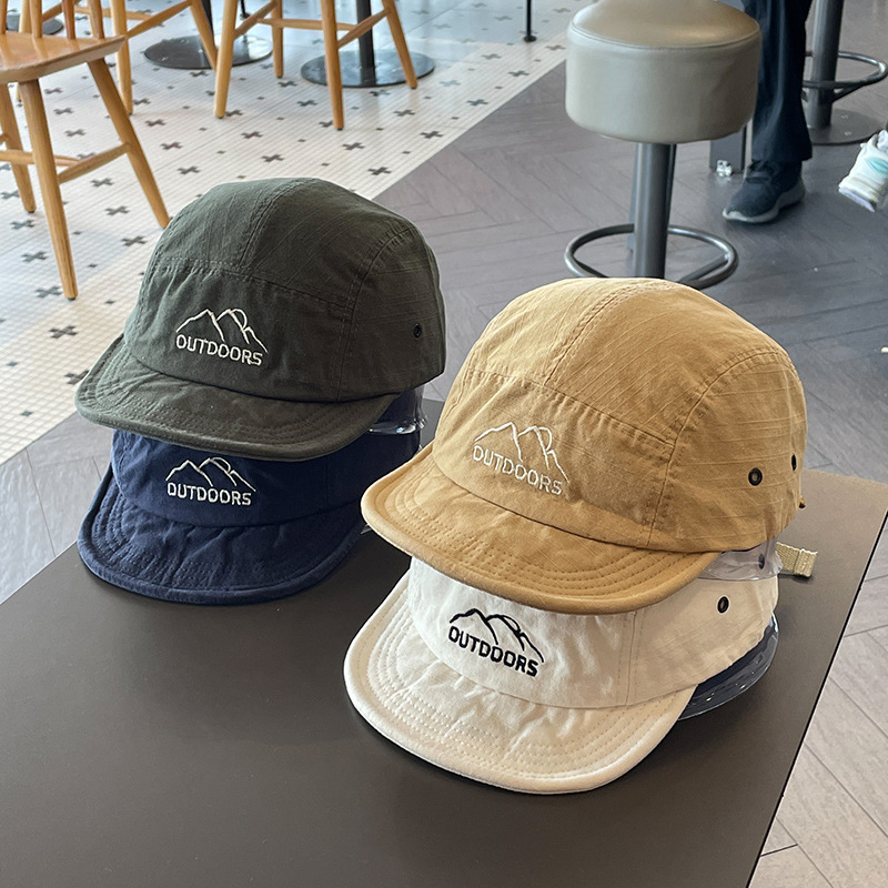 Casquette de Baseball Japonaise à Bord Court pour Homme et Femme, Visières Brodées en Coton Doux, Casquette à Visière pour Protection Solaire, Style Coréen, pour l'Extérieur