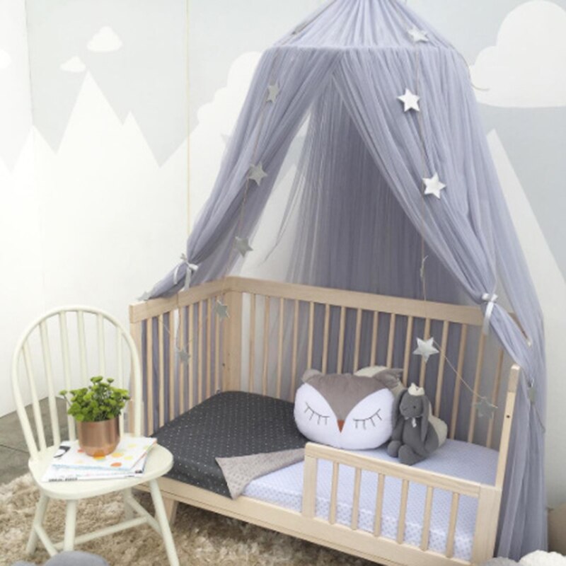 Nordic Kids Play Tent Mosquito Play House Round Crib Netting Cot Hung Dome Girl Princess Children Play Tent Kids Room Decoration