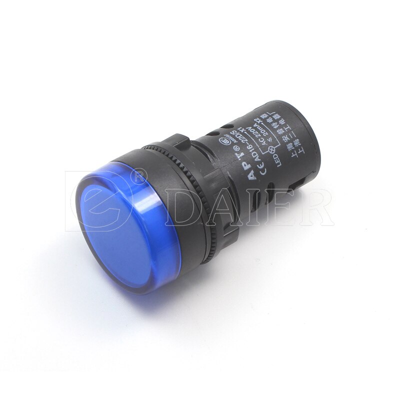 20 stk  ad16-22ds 22mm panelmonteret led indikatorlys strømskrue terminal 5 farve signal pilot lampe til strøm lys