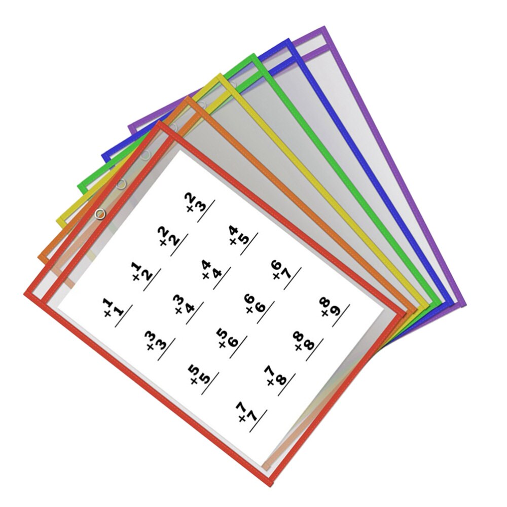 6Pcs File Cover Transparent Sheet Protector For Binder Acid Free Sheet Protectors for Student