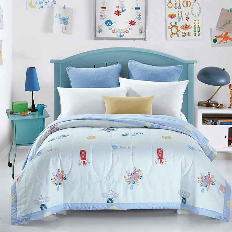 rainbow balloon cartoon children quilted bedspread throws queen full bed size bed linen: THbaoshi / 200x230cm