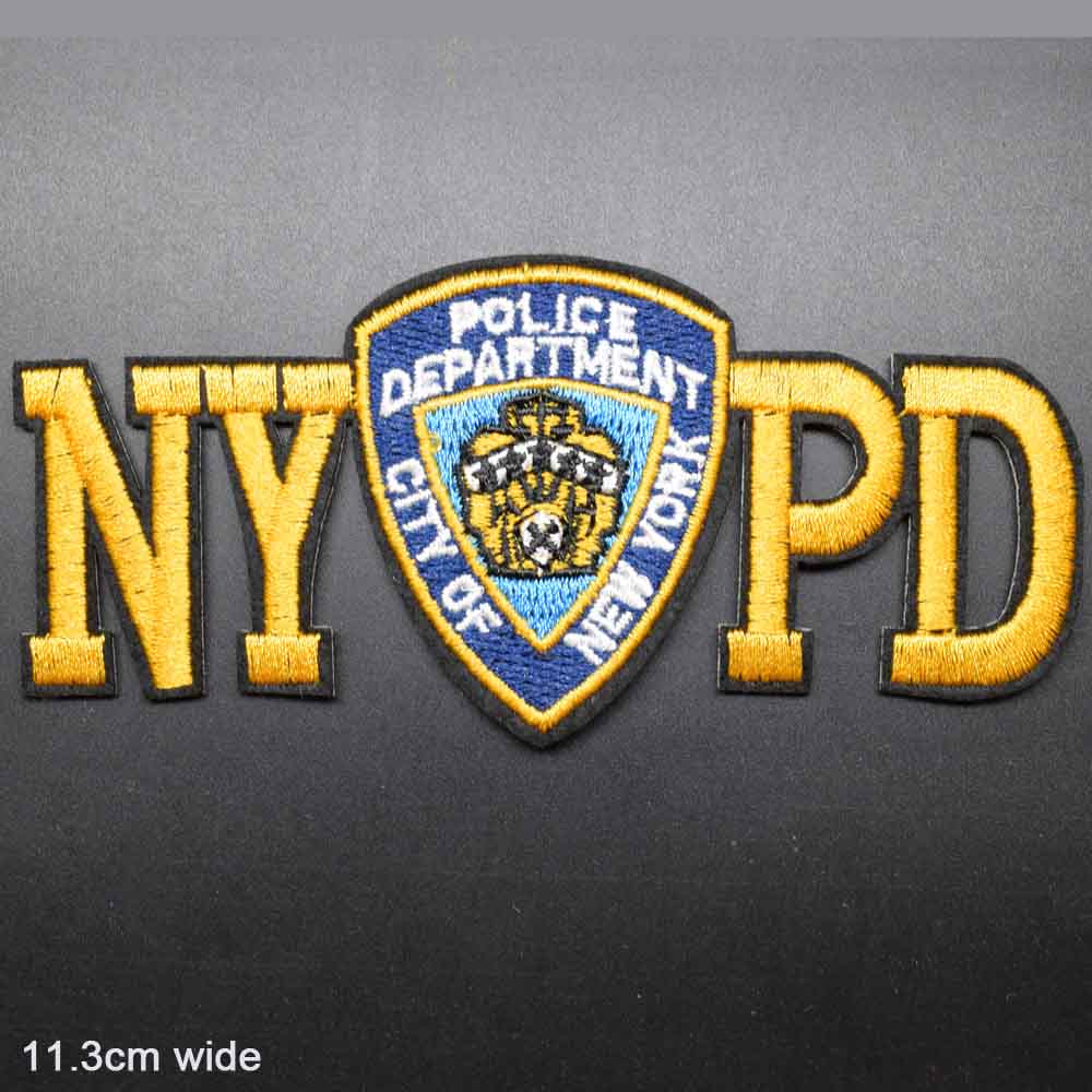 Nypd york politi afdeling stryger på broderede tøjplaster til tøj klistermærker beklædningsgenstand: Nypd