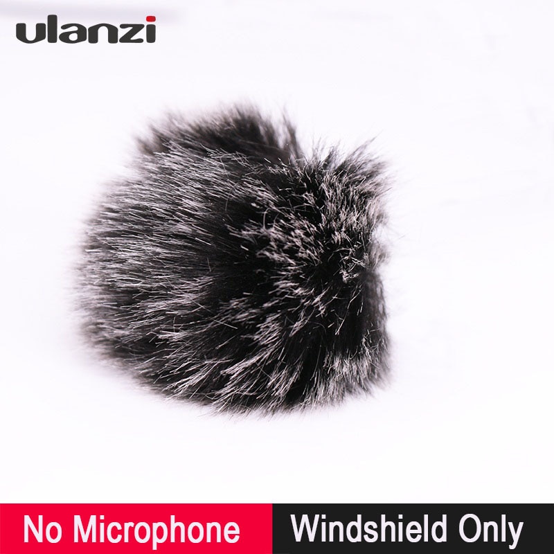 Ulanzi Outdoor Harige Microfoon Muff Voorruit Voor Boya BY-M1 BY-WM4 BY-WM8/Reed Smartlav +/Aputure Lavalier Microfoon Shield