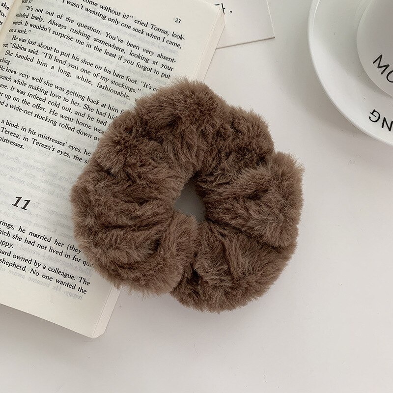 Pluszowe Scrunchies dla dziewczynek włosy w kolorze cukierkowym akcesoria gumka robić włosów głowa liny narzędzia robić stylizacji włosów opaski gumowe robić włosów: 04