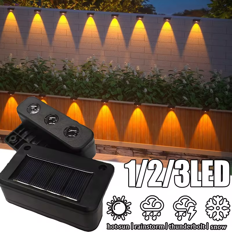 Solar Wall Lamp Outdoor Waterproof Solar Powered Light UP and Down Illuminate Home Garden Yard Decoration Outside Sunlights
