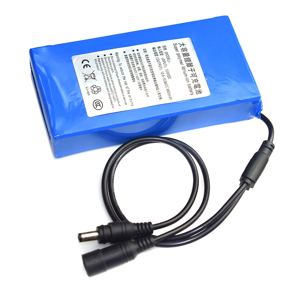 Mobile Power Bank Case External DC 12V 6800-18000mAh Super Rechargeable Li-ion Lithium Battery Pack +EU Plug For MP3 Phone