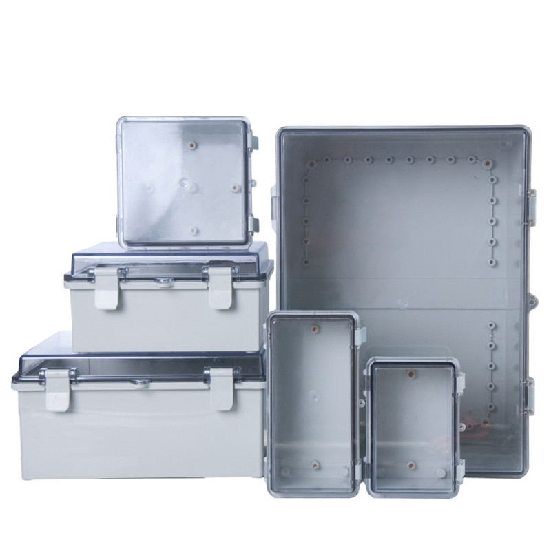 Waterproof Electrical Junction Box With Hasp Outdoor Sealed Switch Power Plastic Enclosure Case Electrical Distribution boxes
