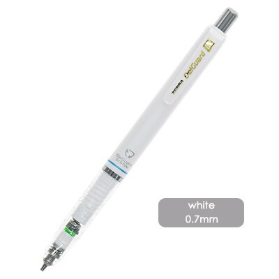 Lápis mecânico zebra delguard, lápis para escola, 1 peça, anti-quebra, núcleo mecânico, de alta qualidade: 07white