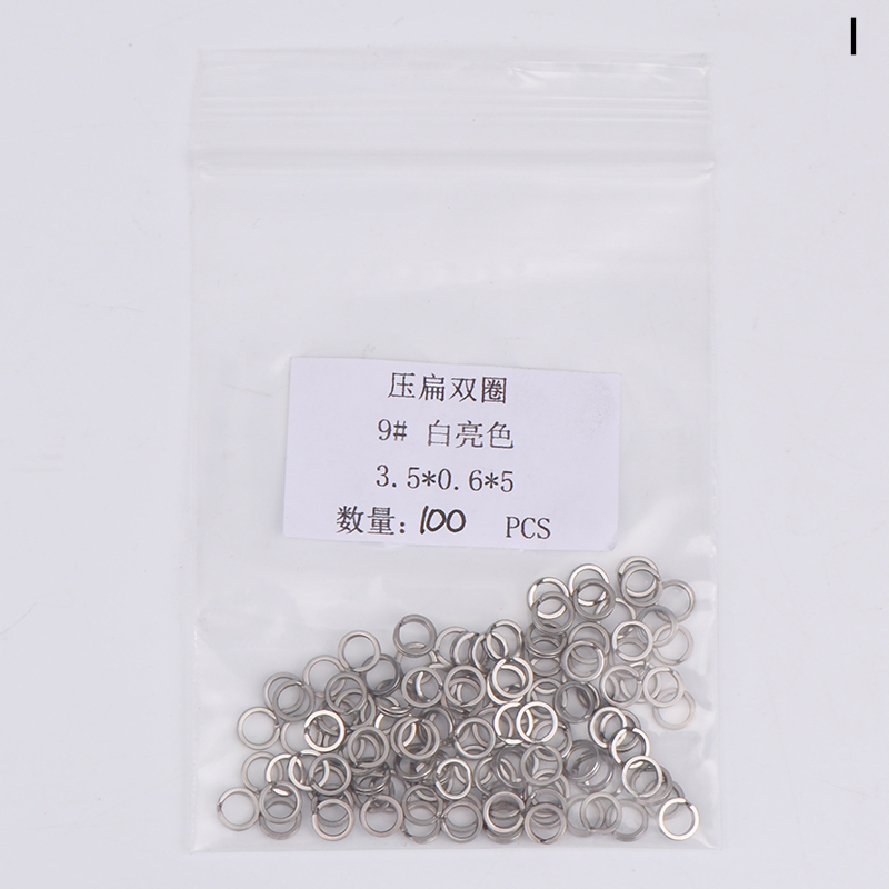 100 Stuks Split Ringen Vissen Rvs Lokken Ringen Zoutwater Terminal Tackles Split Ringen Vissen Connectors Snap Ringen
