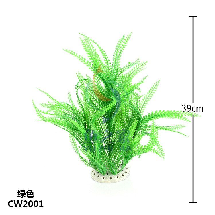 GOTOTOP 2 Künstliche Aquarienpflanzen – Grüne Wasserpflanzen Aus Weichem Kunststoff, Ca. 38 Cm – Für Aquarium-Deko, Pflegeleicht