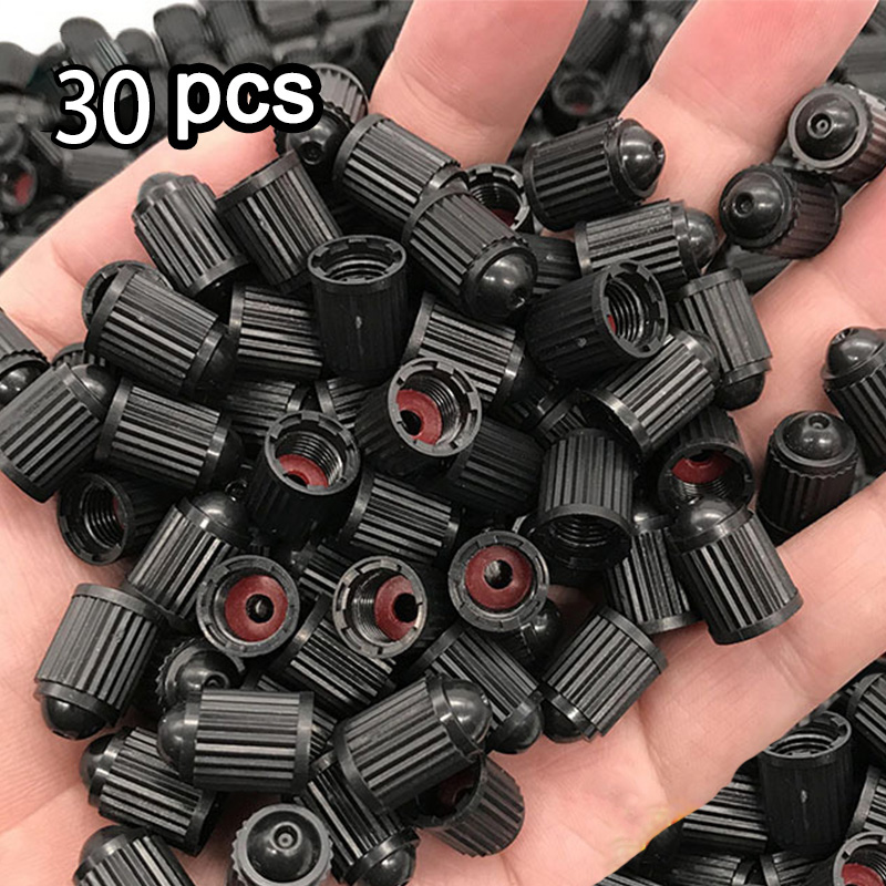 30 pièces valves de pneu ABS plastique Automobile vélo bouchon de Valve de pneu bouchon anti-poussière roue pneu Valve tige bouchons couvre Valve anti-poussière pour voiture