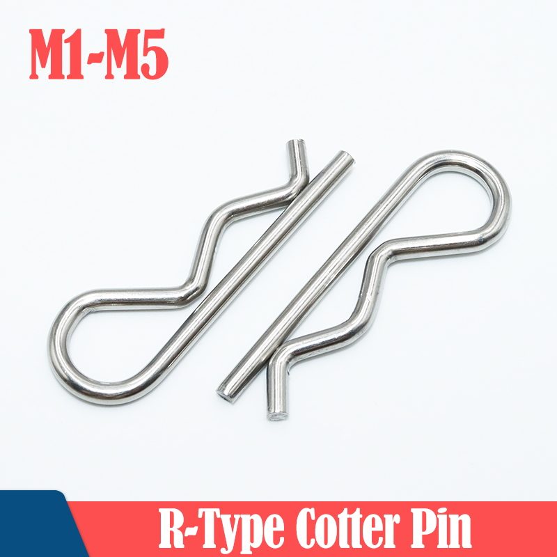 Edelstahl R Geformt Frühling Cotter Clip Stift 1,2mm 1,5mm 1,6mm 1,8mm 2mm 3mm 4mm 5mm Dia Verschluss Hardware- für Reparatur Autos