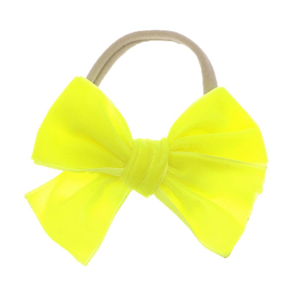 Effen Fluwelen Strik Baby Hoofdbanden Voor Meisjes Handgemaakte Nylon Elastische Zachte Knoop Baby Tulband Hoofdband Pasgeboren Baby Haaraccessoires: 8