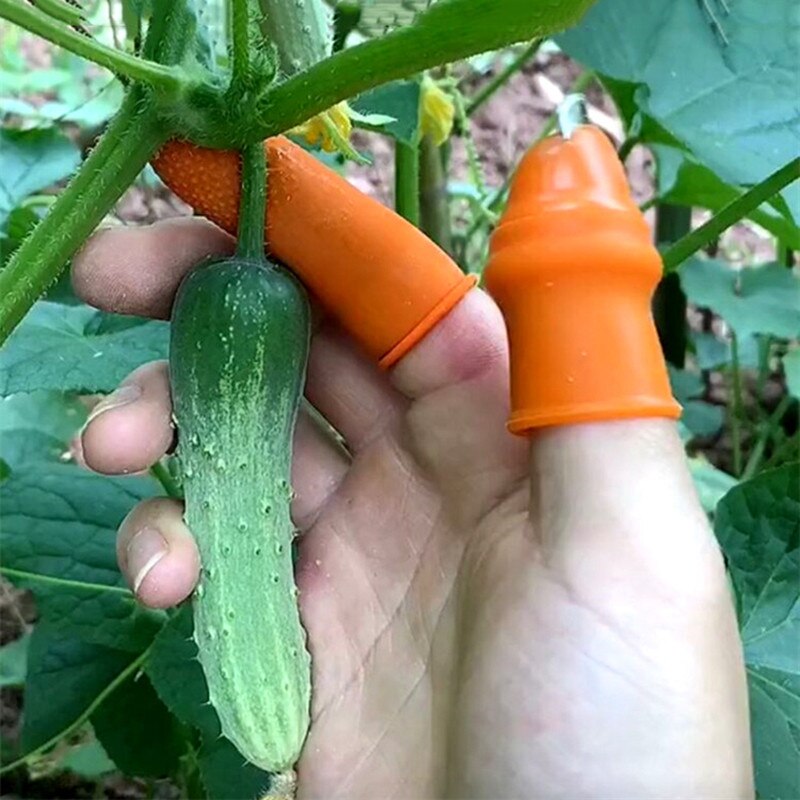 Coltello da pollice in silicone protezione per le dita coltello da raccolta per verzura coltello per piante forbici anelli da taglio di sicurezza guanti da giardino