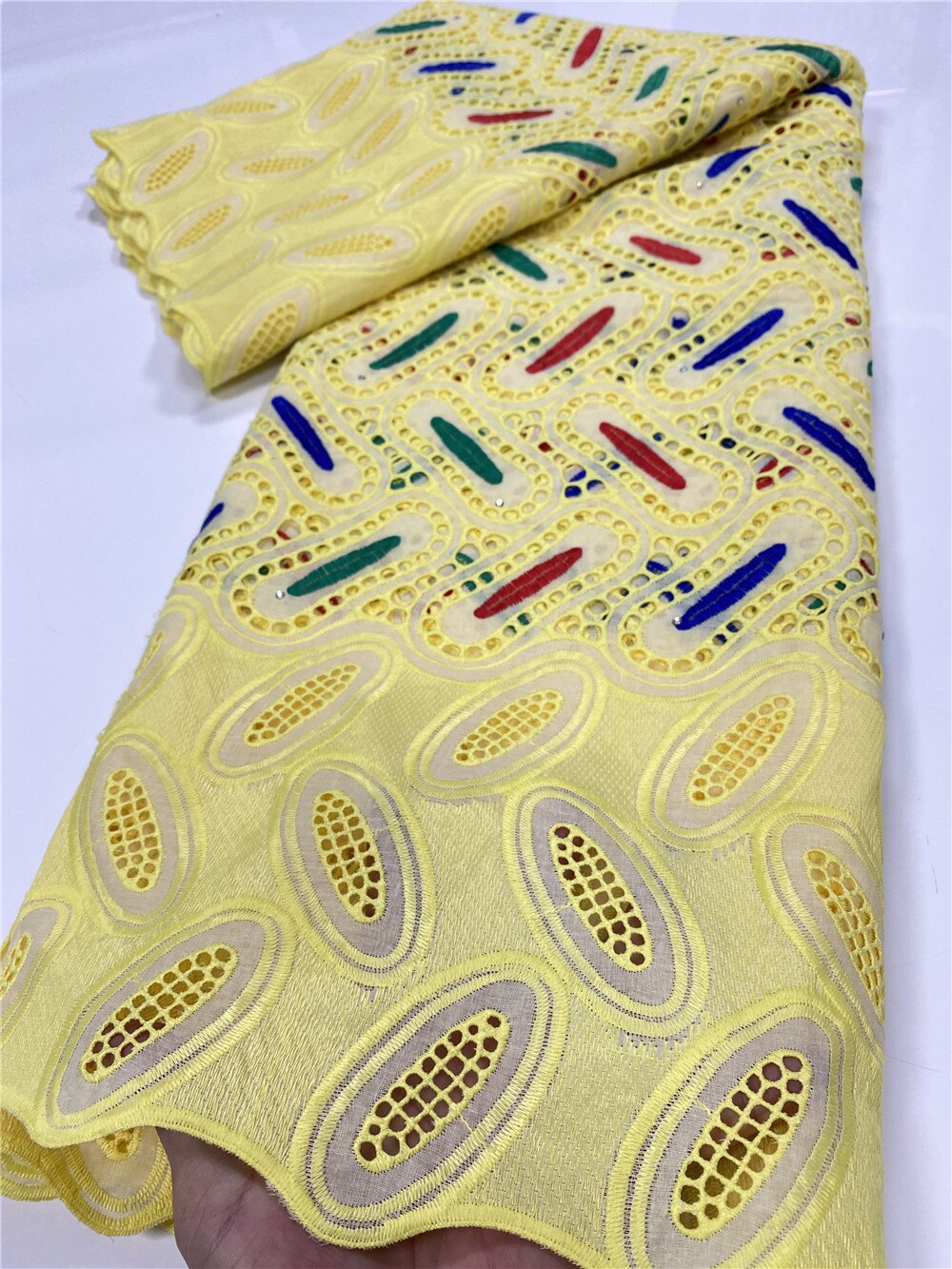 Swiss Voile Lace In Switzerland African Lace Fabric Lace Swiss Lace Fabric Cotton Fabric For Dress YA3510B-1: Picture 3