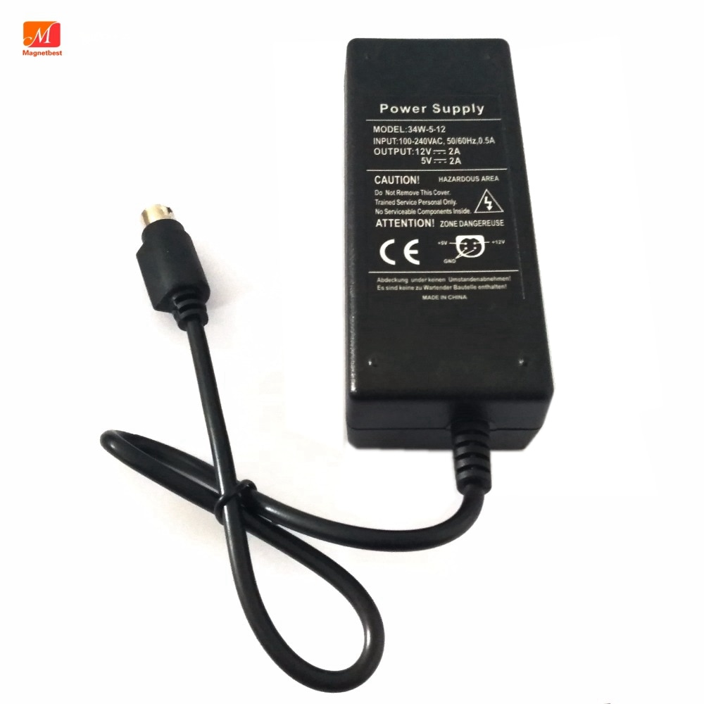 Caricabatterie adattatore da 100V - 240V ca a cc 12V 2a 5V 2a 4 pin per alimentatore custodia HDD 4 pin 2000mA