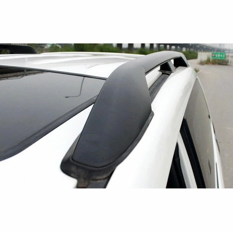 Black Roof Rail End Cover Shell (4pcs) For Toyota Prado 120 2003-2009 – ABS Plastic, Left & Right, Easy Install