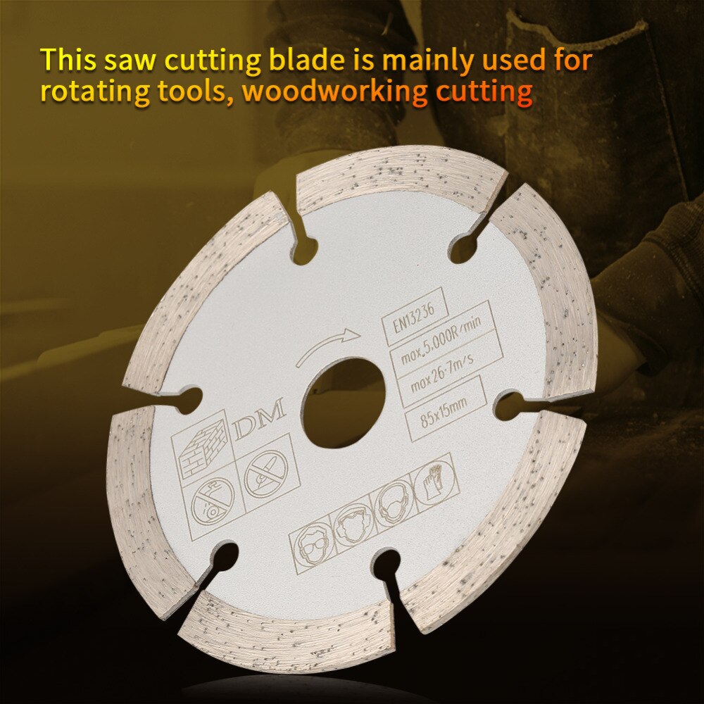 85mm x 15mm Diamond Circular Cut Saw Woodworking Tool Cutting Diamond Material