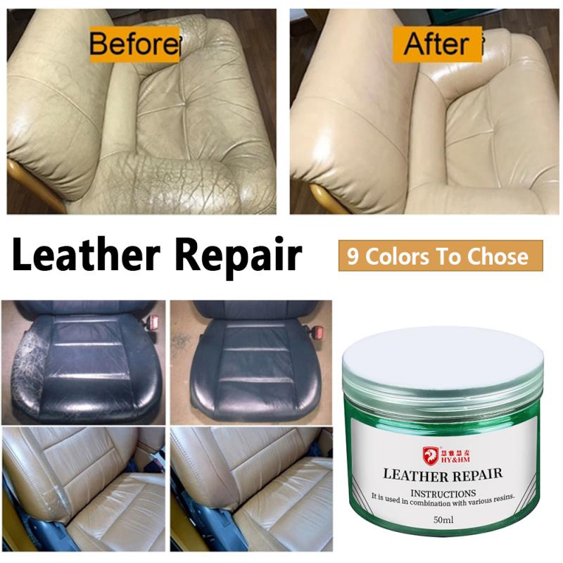 50Ml Universele Auto Lederen Reparatie Tool Autostoel Sofa Jassen Kras Geen Warmte Vloeibare Leder Vinyl Reparatie Kit