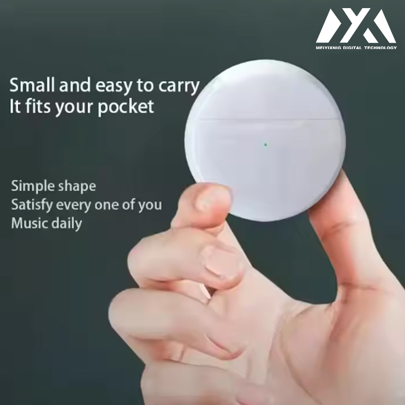 Fones de ouvido PRO6-Wireless, compactos e portáteis, fones de ouvido sem fio intra-auriculares com mini pontas de ouvido e estojo de carregamento