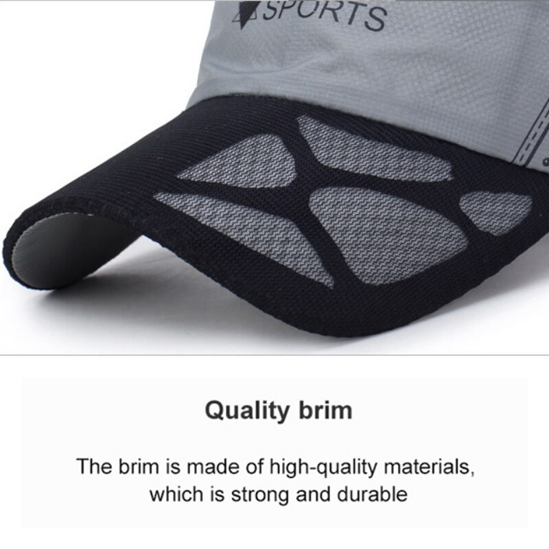 Men Tennis Cap Outdoor Quick-Drying Lightweight Sunproof Visor Caps Sport Cool Summer Running Baseball Mesh Hat