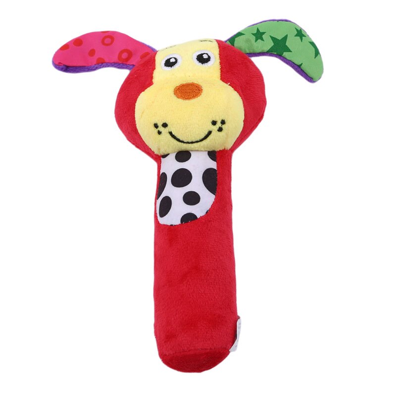 2019 nuovo Stile di Crepitio del bambino Del Fumetto Campane A Mano Giocattolo Della Peluche Musica Sonaglio Massaggiagengive bambino Giocattoli Educativi: cane