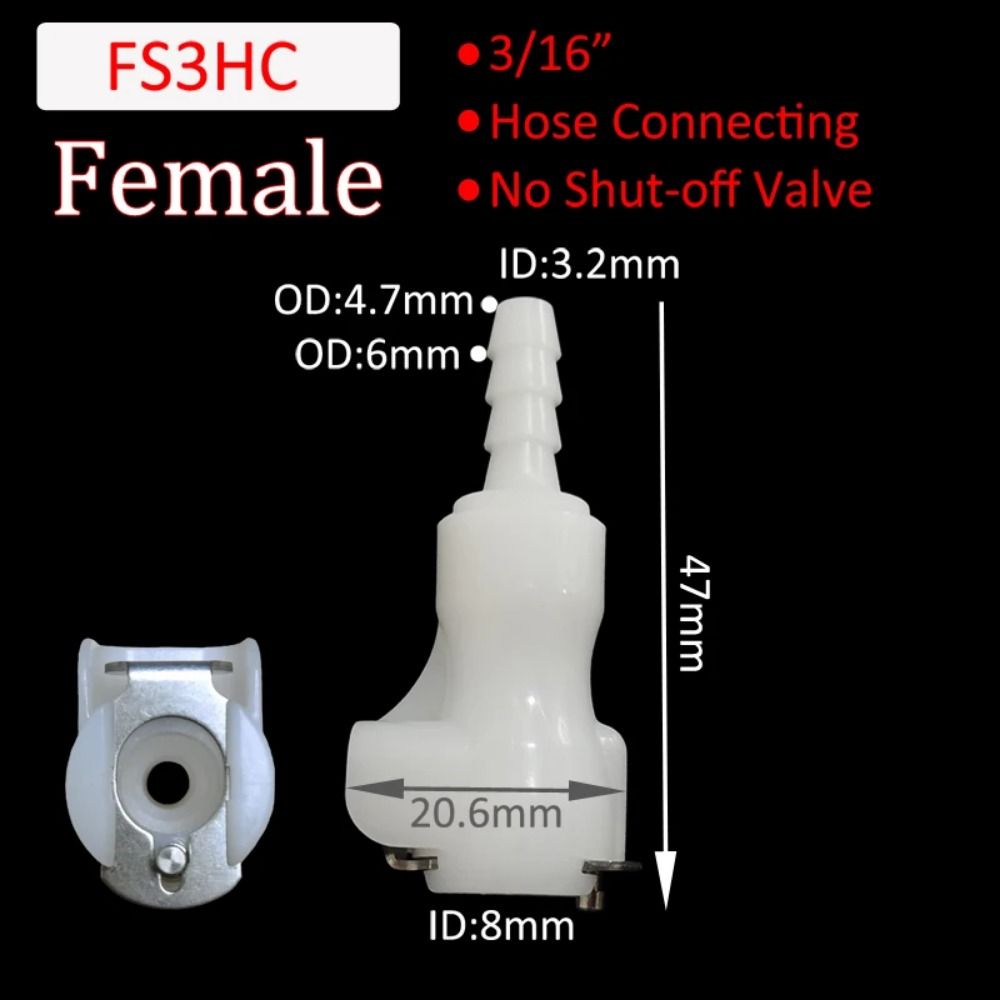 Plastic Disconnect Fitting Coupling Hose Joint Quick Shut-Off Tube Connector Hose Barb Valved Male Female 3/16 1/4 Quick Coupler: Red