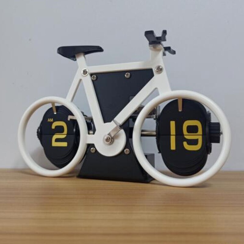 Flip Clock Bicycle Shaped Clock Table Alarm Travel Clock Home Decorative WF110608