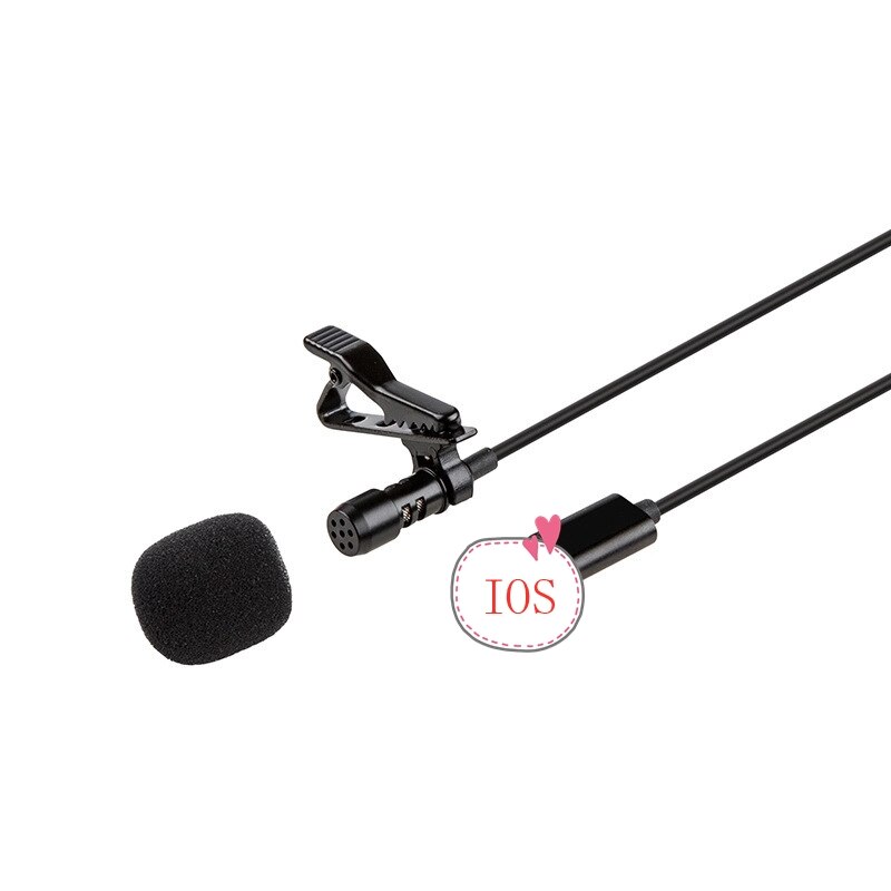 External Clip-on Lapel Lavalier Lightning Microphone for iPhone 11 Pro XS XR Max SE2 /7/8 Plus iPad 4/3/2 iPad Pro iPad Air2
