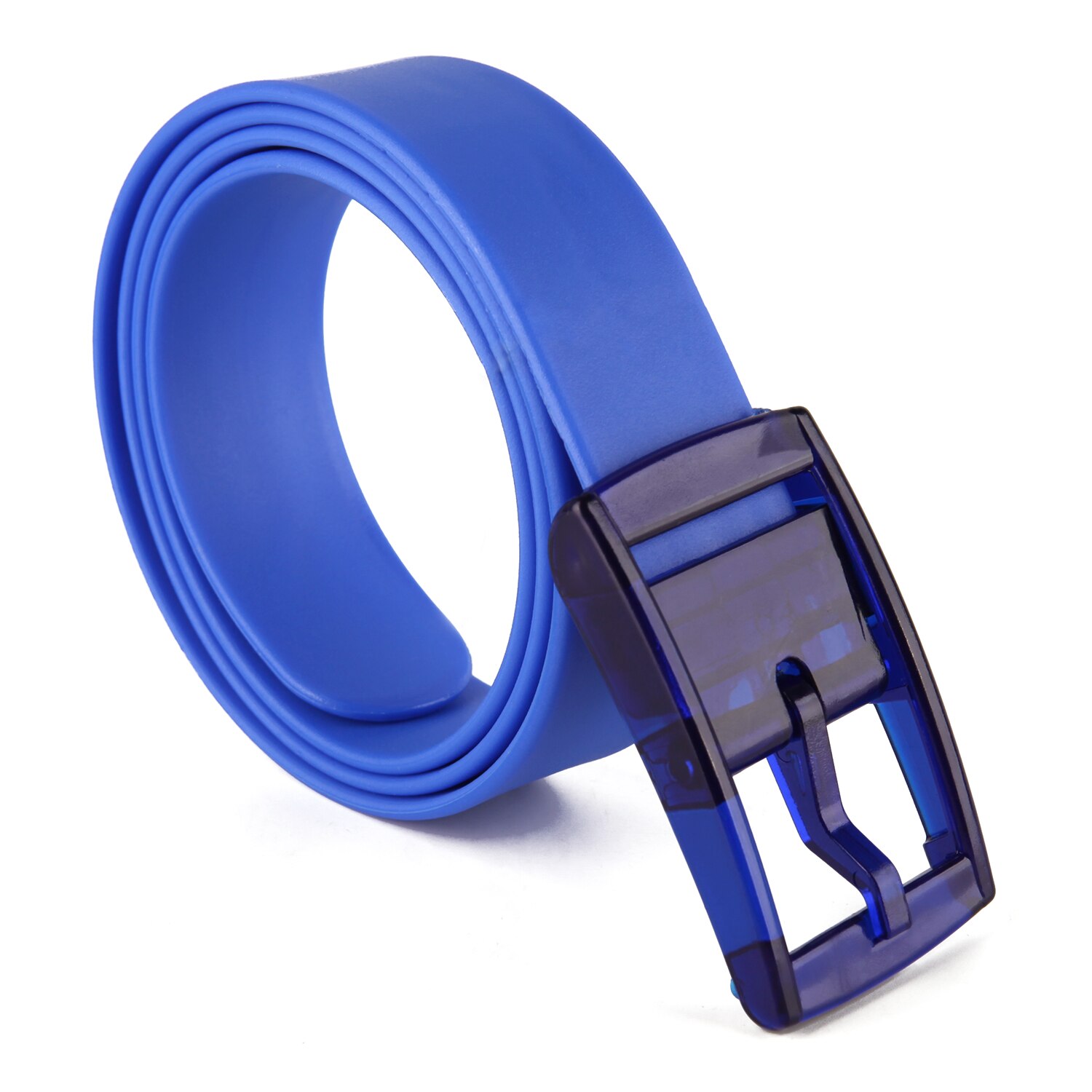 Kleur Unisex Rubber Golf Broek Riemen Voor Mannen Verstelbare Cut-To-Fit Waterdichte Plastic Voorkomen Allergie Riem Modieuze riem: blue