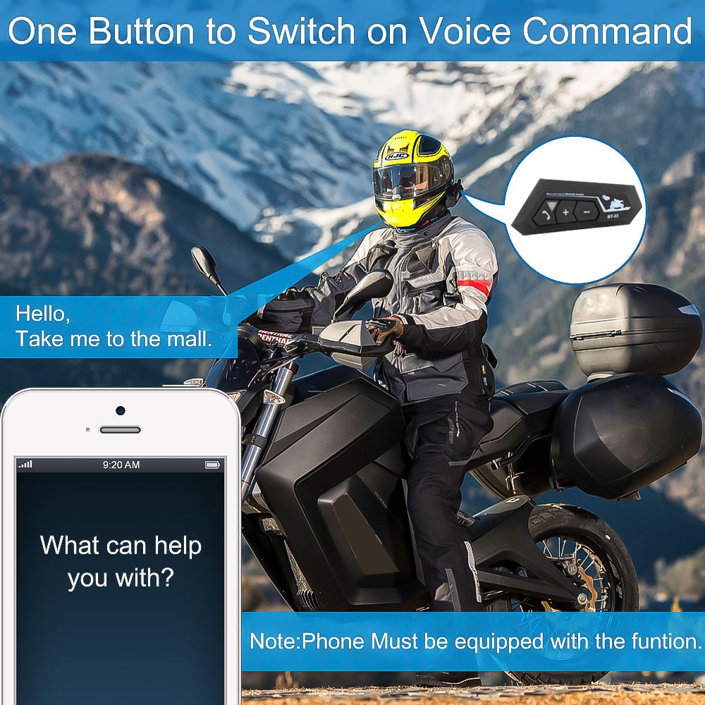 Bluetooth 5.0 motorhjälm headset trådlösa handsfree stereo hörlurar motorcykel hjälm hörlurar  mp3 högtalare  t22 lång vänteläge