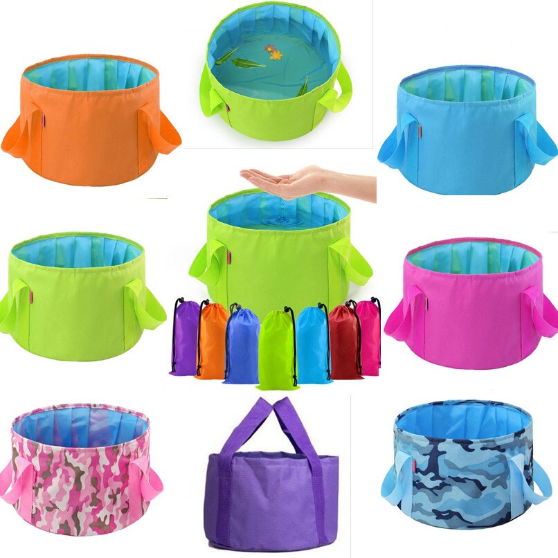 15L Tragbare draussen Reise Faltbare Falten Camping Waschbecken Eimer Schüssel Waschbecken Waschen Camping Wasser Eimer Reise Verwenden Becken