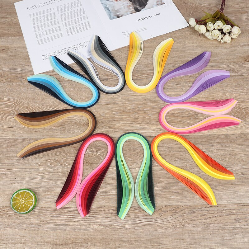100Pcs/set Paper Quilling Strips Set 3mm 39cm Paper For Craft DIY Quilling Tool Mixed Color Scrapbooking Stripes Paper