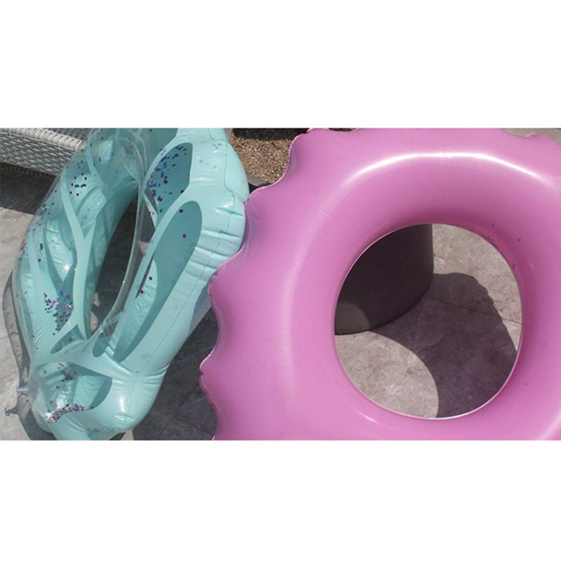 Inflatable Sequin Shell Swimming Floats Swim Ring Summer Out Pool Toy Thicken Swimming Tube for Adults Float Activity