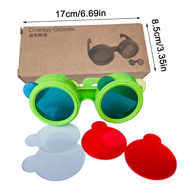 Kindergarten Children Three Primary Color Glasses Science Experiment Glasses