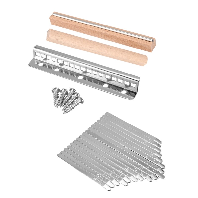 1 Set Steel Kalimba Mbira DIY 17 Keys with Thumb Piano Bridge Musical Instrument Parts for Luthiers Makers: Default Title