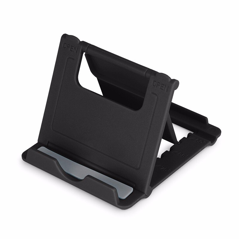 Mini evrensel ayarlanabilir katlanabilir cep Tablet telefon masası standı tutucu Smartphone cep telefonu braketi telefonlar için ped: Black