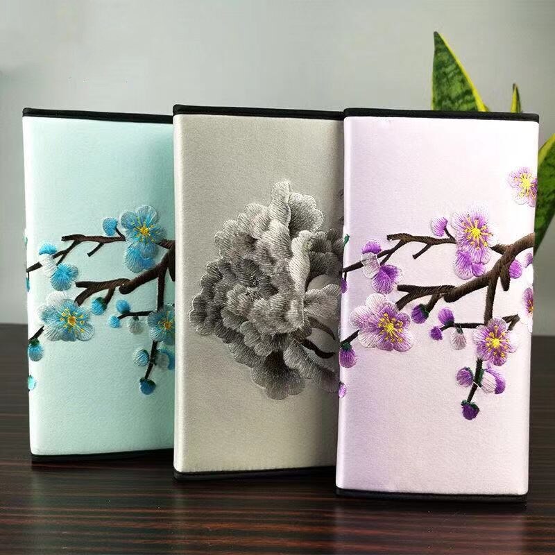 Cartera de bordado artesanal de estilo chino, billetera de bordado Shu, bolsa de banquete, bordado a mano